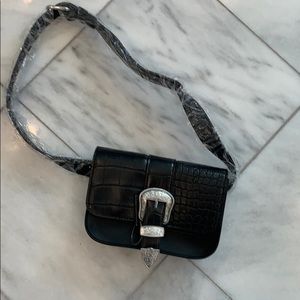 Small black vegan purse
